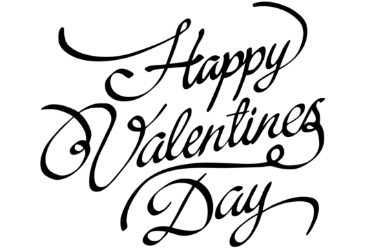 Digital png text of happy valentine's day on transparent background