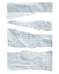 Torn lined notebook paper