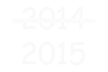 Digital png illustration of 2015 and deleted 2014 number on transparent background