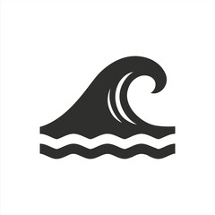 Ocean wave icon - obrazy, fototapety, plakaty