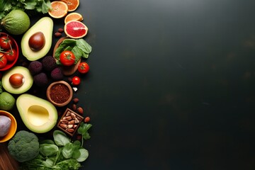 Obraz na płótnie Canvas Healthy food ideas , COPY SPACE , generative ai