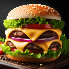 an appetizing cheeseburger.
Generative AI