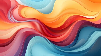 Vibrant, psychedelic colors swirl with bold shapes in this abstract background, evoking the '60s and '70s retro aesthetic. Ideal for adding a nostalgic touch to projects. - obrazy, fototapety, plakaty