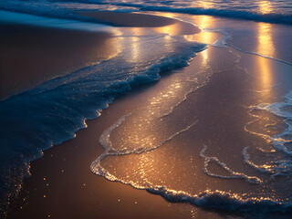 Naklejka premium sunset on the beach