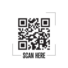 QR code vector in white background
