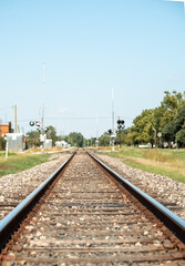 Fototapeta na wymiar railroad tracks in the distance