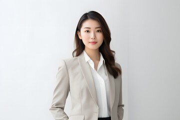 Confident Businesswoman in Formal Attire Posing for Professional Headshot Photograph. Generative AI