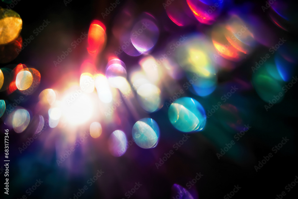 Canvas Prints colorful light on black background light effect