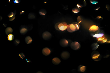 Colorful light on black background light effect
