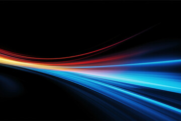 Light effect abstract highspeed light motion effect on black background