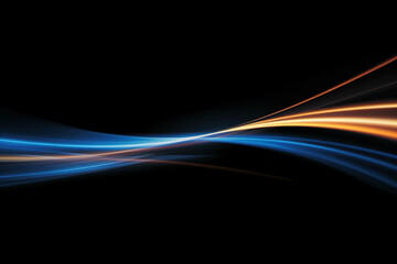 Abstract highspeed light motion effect on black background