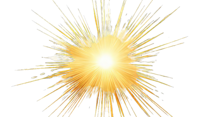 Golden Splash isolated on white png transparent background