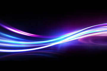 Light effect abstract highspeed light motion effect on black background