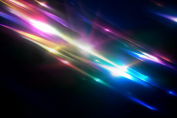 Blur colorful warm light on black background Light effect