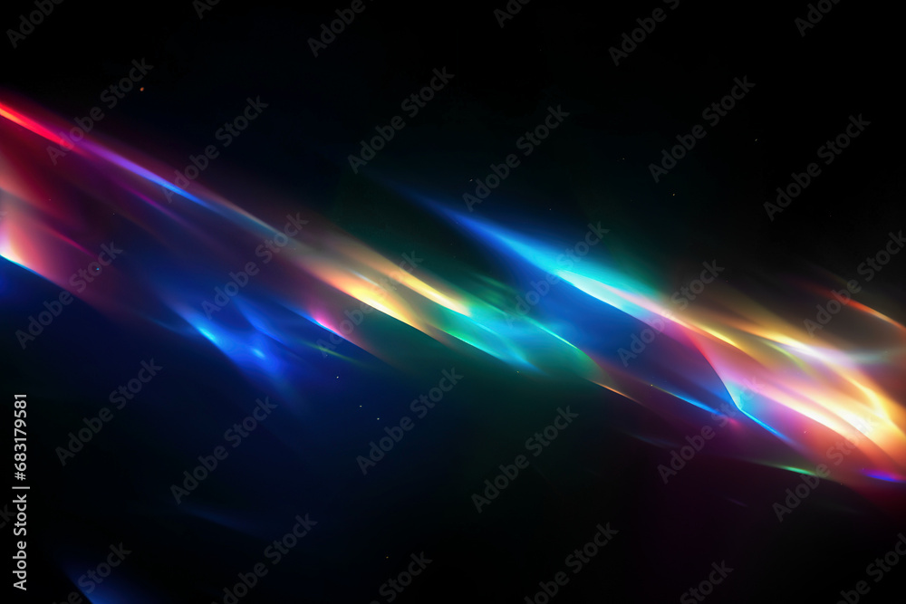 Canvas Prints Blur colorful warm light on black background Light effect