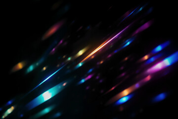 Fototapeta na wymiar Blur colorful warm light on black background Light effect
