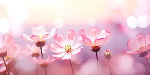pink flowers in the garden,Blooming Beauty in High-Resolution.AI Generative 