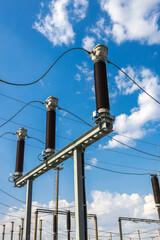 Details of disconnectors, electrical components and power plant high voltage supports