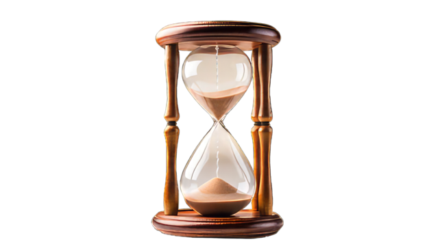 Hourglass isolated on white png transparent background