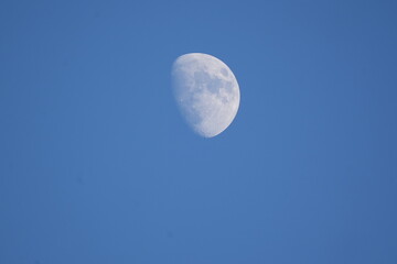 Moon clicked with telephoto lens