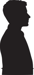 A Man Side View silhouette vector illustration. Man Side Vector illustration for graphic Designer