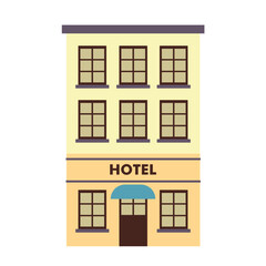 Building Hotel Vector Set