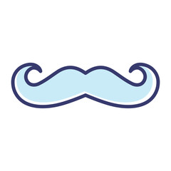 Mustache icon vector on trendy design