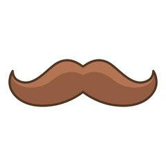 Mustache icon vector on trendy design