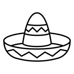 Sombrero hat mexico vector icon sign and symbols
