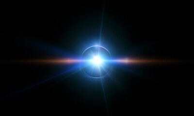 Obraz premium Light effect ray shining sun bright flash Special lens flare