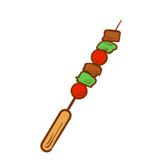 BBQ Grill Illustration Satay