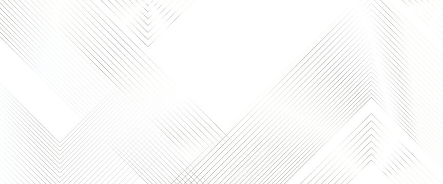 Vector white geometric lines angles shapes in white and gray layers of transparent background.