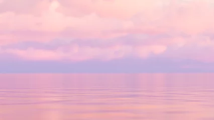 Foto op Canvas Panoramic sea skyline beach. Amazing sunrise beach landscape. Panorama of tropical beach seascape horizon. purple sunset sky light tranquil relax summer seascape background © Celt Studio