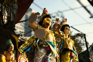 god statue in india during processions 