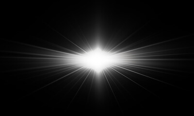 Light flare, Glowing light explodes. Light effect.