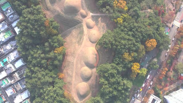 연산동 고분군 배산고분 드론항공촬영 영상