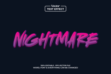 Ghost nightmare spooky, editable text effect