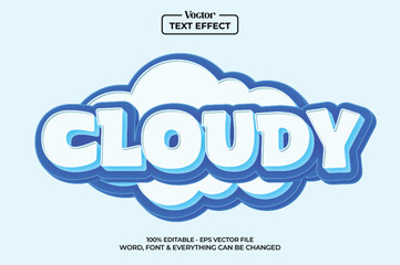 cloudy blue white 3d text effectcloudy blue white 3d editable text effect