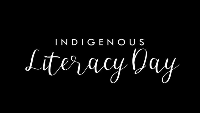 Indigenous Literacy Day Text Animation. Great for Literacy Day Celebrations, for banner, social media feed wallpaper stories