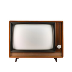 old tv isolated on white background