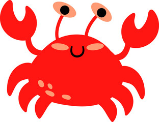 Cute hand drawn crab