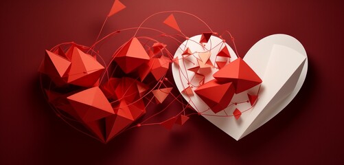 Love expressed through the language of geometry, with intertwining shapes crafting an exquisite Valentine's Day masterpiece