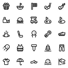 golf line icon sheet