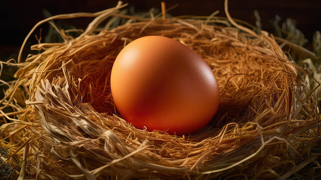 Egg in a nest image