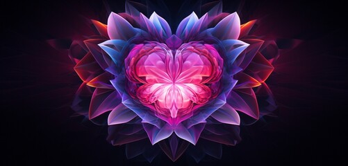 Love's geometry unfolds in a mesmerizing Valentine's Day kaleidoscope of interlocking shapes and vibrant hues, captured in stunning HD clarity