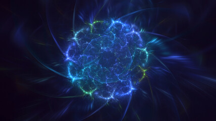 Obraz premium 3D manual rendering abstract round light background