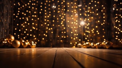 Christmas background fairy lights hut cottage, gold, warm cozy light bright vivid 4k wallpaper stars particle circle ball pattern backdrop xmas cold frosted flashes bokeh blurred winter magic art