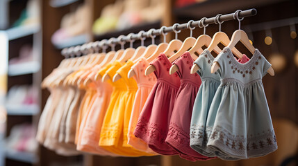 clothes on hangers HD 8K wallpaper Stock Photographic Image 