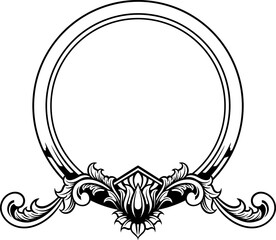 Circle ornament frame vector illustration