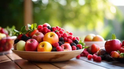 Fotobehang fruits and vegetables HD 8K wallpaper Stock Photographic Image  © AA